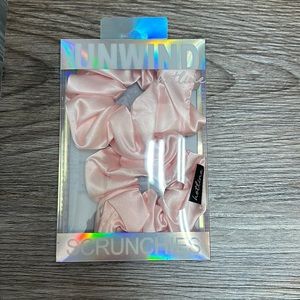 Hotline hair ties, pink silky scrunchies in 2 pack